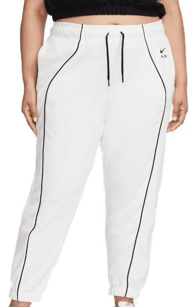 Nike Spodnie Dresowe Damskie - Białe - Air Fleece - DV5025-133 - Plus Size - Rozmiar 3X