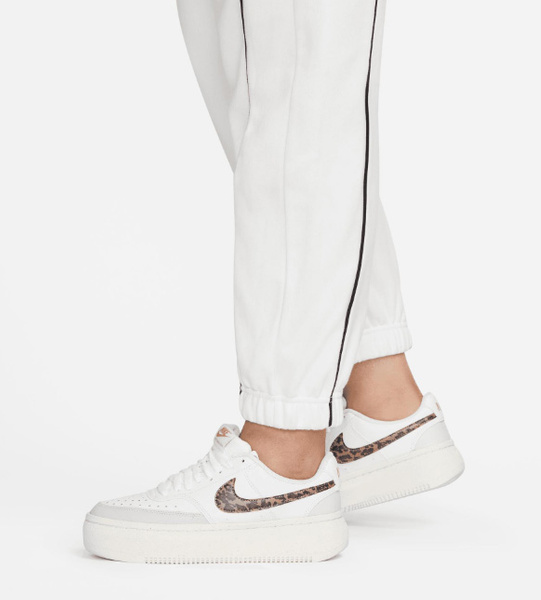 Nike Spodnie Dresowe Damskie - Białe - Air Fleece - DV5025-133 - Plus Size - Rozmiar 3X