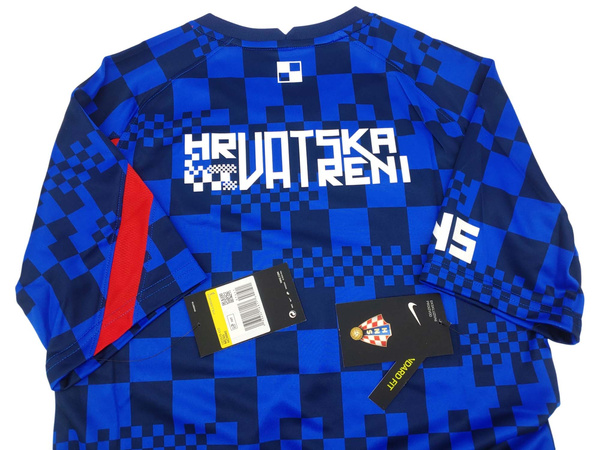 Niebieska Męska Koszulka Nike Chorwacja Przedmeczowa CD2576-452 S