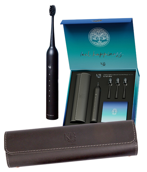 Szczoteczka Soniczna Futerał Końcówki Prezent USB Czarna Karlo Bella