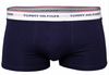 Bokserki Męskie Tommy Hilfiger 3-Pak Granatowe S Gumka Kolorowa