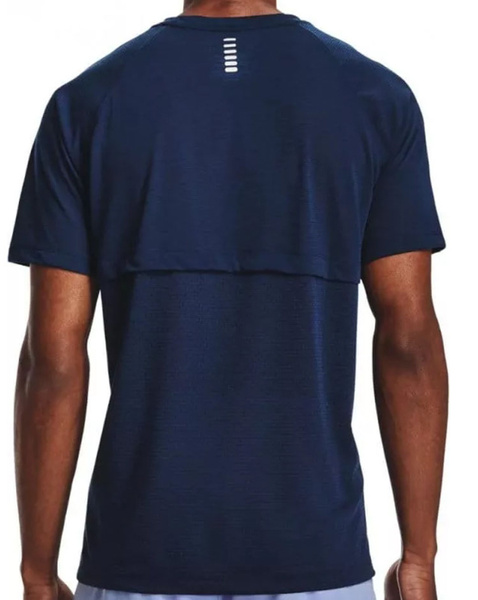 Ciemnoniebieska Męska Koszulka Under Armour Streaker Fitted 1361469408 L