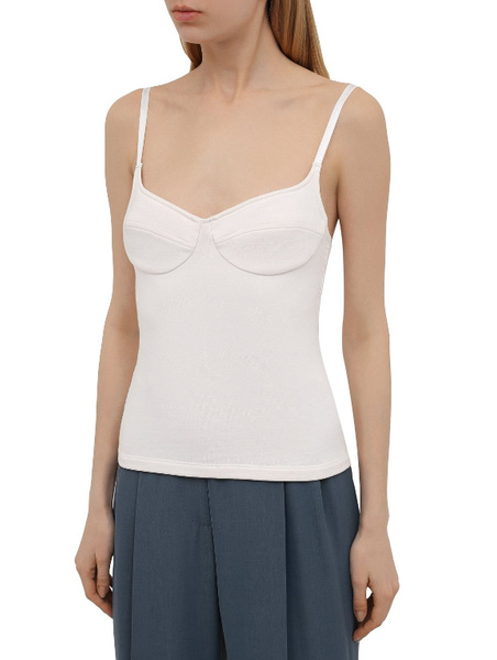 Calvin Klein - Biały Top Gorsetowy - Rozmiar XL - K20K203546ADA