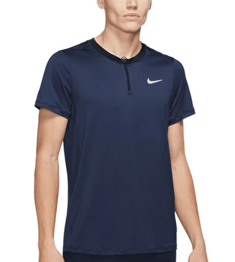 Nike Koszulka Tenisowa Granatowa - Męska - Rozmiar L - Court Advantage - DD8321-410