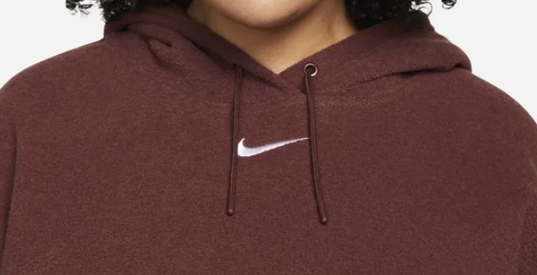 Damska Brązowa Bluza Nike Plush 1X z Kapturem DM9201-273