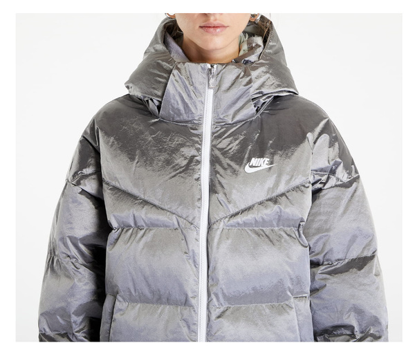 Srebrna Kurtka Parka Damska Nike Therma-FIT Primaloft DQ6878-014 S