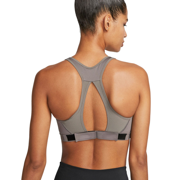 Szary biustonosz sportowy Nike DriFit Swoosh 2X DD0428-289