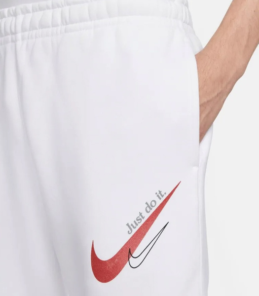Białe Joggery Męskie Nike Swoosh Fleece DR9274-100 S