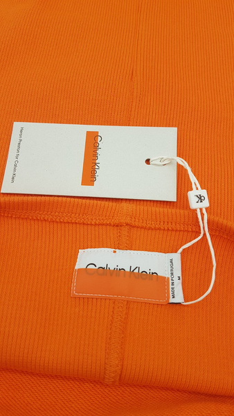 Calvin Klein Sukienka Gorsetowa - Pomarańczowa - Mini - Dopasowana - Rozmiar M - K20K203542SBD