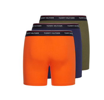 Bokserki Męskie Dłuższe Tommy Hilfiger Granat Pomarańcz Zieleń 3szt. L