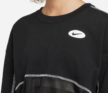 Czarna Bluzka Dziewczęca Nike Sportswear DO7176-010 M+