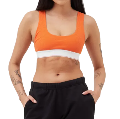 Biustonosz Calvin Klein - Braletka - Stanik w Kształcie U - Pomarańczowy - Rozmiar XL - 0040106WAE SBE