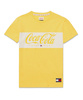 Żółta Koszulka Tommy Jeans Coca-Cola M Vintage