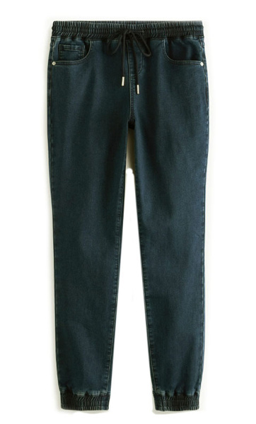 Spodnie Next Joggersy 36 Granatowe Wysoki Stan