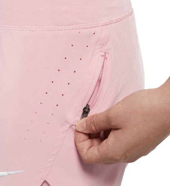 Nike Spodenki Damskie - Do Biegania - Różowe - Rozmiar S - Running Eclipse 2w1 Dri-FIT - CZ9570-630