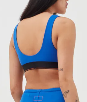 Biustonosz Calvin Klein - Braletka - Stanik w Kształcie U - Niebieski - Rozmiar L - 0040106WAE X2E