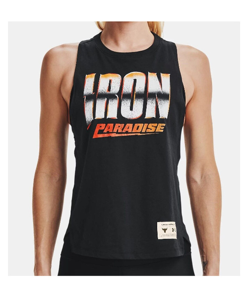Czarny Top Damski Under Armour Project Rock Iron 1361065-001 SM