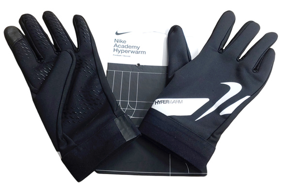 Czarne Rękawiczki Nike Academy Hyperwarm Rozmiar S CU1589-010