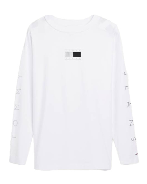 Tommy Jeans Longsleeve Damski Oversize Bawełna Jersey Logo DW0DW12115 r. L