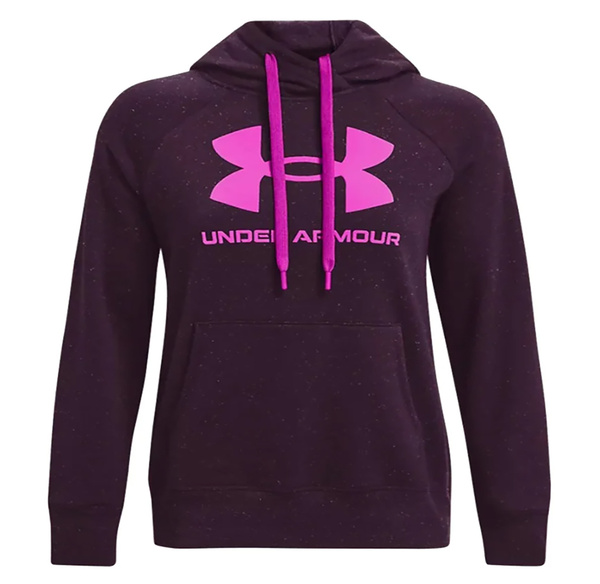 Under Armour Damska Bluza 1362915501 1X Fioletowa Rival Fleece Z Kapturem