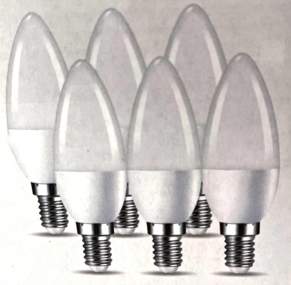 Zestaw 6 Żarówek LED LVWIT 4,5W E14 470lm 6500K