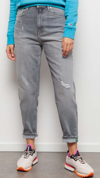Szare Jeansy Damskie Tommy Hilfiger Mom 25/30 – DW0DW10741