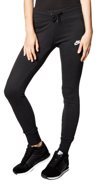 Czarne Damskie Spodnie Nike Sportswear Fleece Slim Fit 807364-010 L