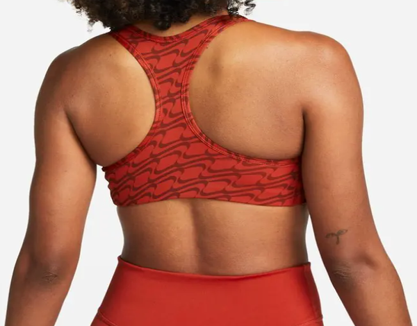 Biustonosz Sportowy Damski Nike Dri-FIT Swoosh Icon Clash Czerwony 2X DQ5123-623