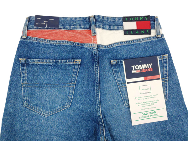 Niebieskie Jeansy Męskie Tommy Jeans Dad Jean DM0DM10833 30/30