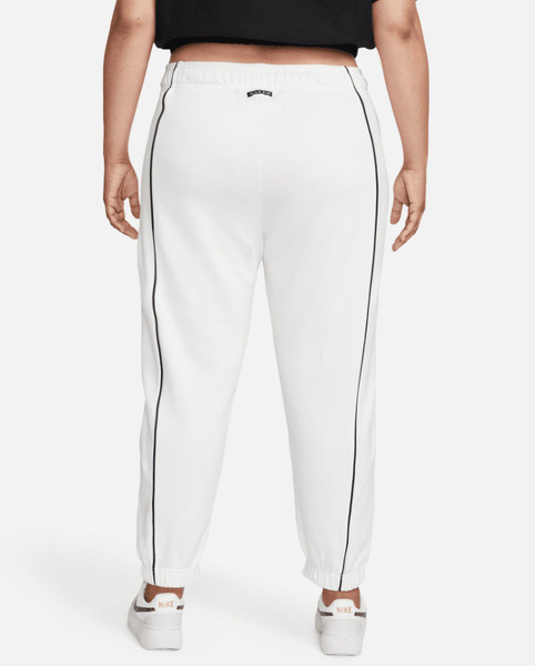 Nike Spodnie Dresowe Damskie - Białe - Air Fleece - DV5025-133 - Plus Size - Rozmiar 3X