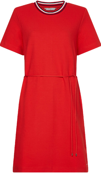 Sukienka Tommy Hilfiger Czerwona Luźna WW0WW34207 36