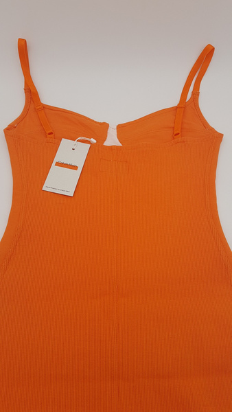 Calvin Klein Sukienka Gorsetowa - Pomarańczowa - Mini - Dopasowana - Rozmiar M - K20K203542SBD