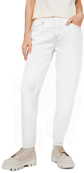 Spodnie Damskie Tommy Jeans Mom Jean Białe Ecru 26/30 DW0DW10305
