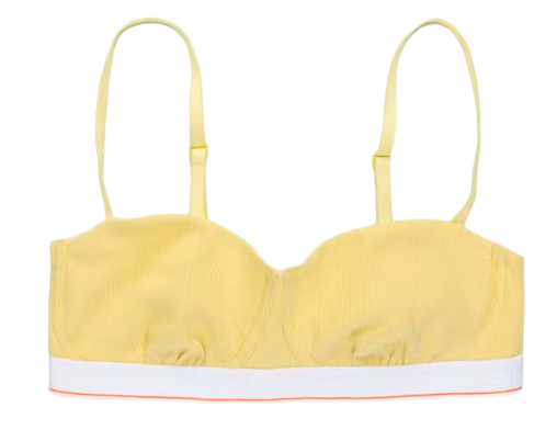 Biustonosz Calvin Klein - Żółty - Rozmiar XL - Unlined Balconette - 0040173WBE FE5