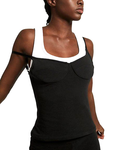 Calvin Klein - Czarny Top Gorsetowy - Rozmiar S - K20K203546BEH