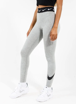 Szare legginsy Nike Dopasowane Wysoki Stan XS DH5014-063