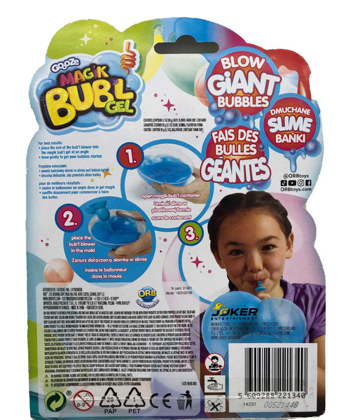 Zestaw Slime Magik Bubl Gel do Dmuchania Baniek