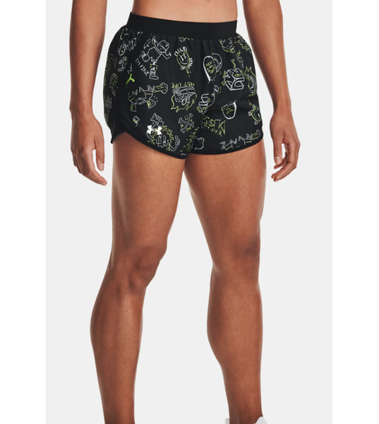 Czarne Damskie Spodenki Under Armour Fly-By SM 1361907001