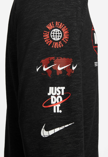 Czarna Longsleeve Koszulka Nike DR7541-010 M Męska Wild