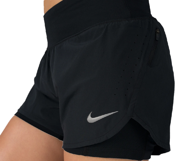 Spodenki do Biegania Damskie Nike Eclipse 2w1 Dri-FIT Czarne XL CZ9570-010