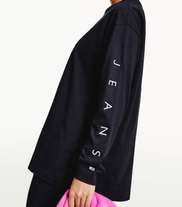 Bluza Damska Tommy Hilfiger Czarna Bez Kaptura XS DW0DW12115BDS