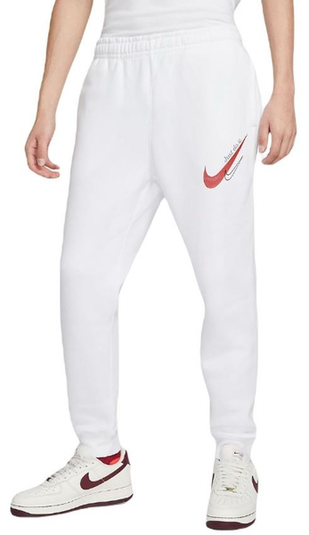 Białe Joggery Męskie Nike Swoosh Fleece DR9274-100 S