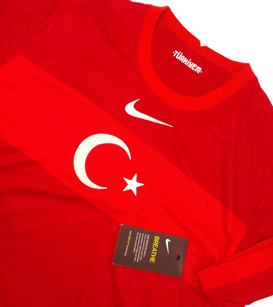 Nike - Koszulka Turcja Wyjazdowa 2020/21 - Czerwona - Męska - T-shirt - CD0734-687 - Rozmiar XS