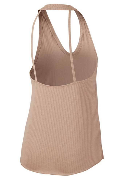 Koszulka Damska Nike - Brązowy Top - Yoga Dri-Fit - Plus Size - Rozmiar 2X - CZ3296238