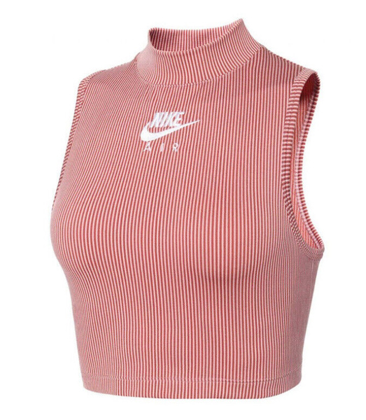 NIKE  AIR TOP W PRĄŻKI RÓŻ RIB CROP CZ9341630 r. XS