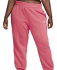 Nike Spodnie Dresowe Damskie - Joggery - Różowe - NSW Fleece - DH1045-622 - Plus Size - Rozmiar 3X 58-60
