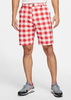 Spodenki Męskie Nike - Krata Czerwono - Biała - Dri-Fit Chino Plaid Golf Short Picnic - DH1294657 - Rozmiar 34