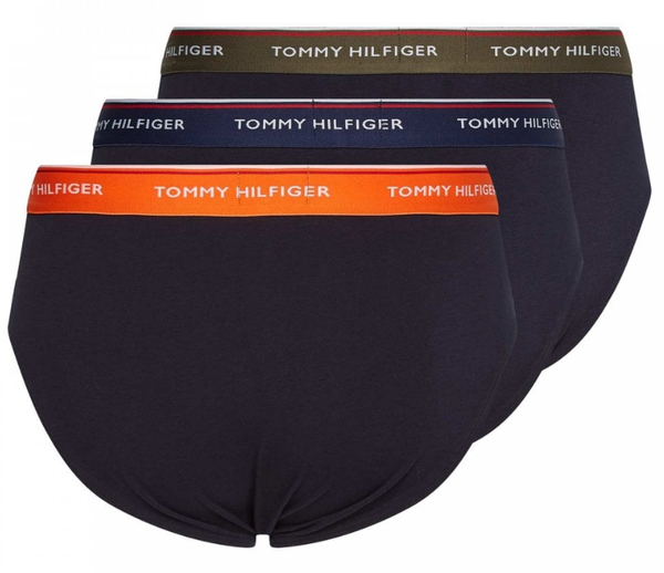 Slipy Męskie Tommy Hilfiger 3szt Kolorowa Gumka S