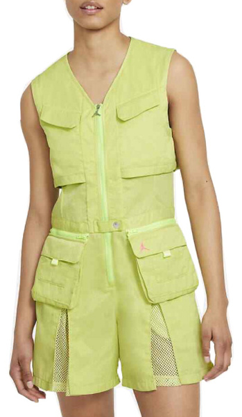 Nike Kombinezon Damski - Sportowy - Letni - Zielony - Rozmiar M - Jordan Heatwave - DC2124-352