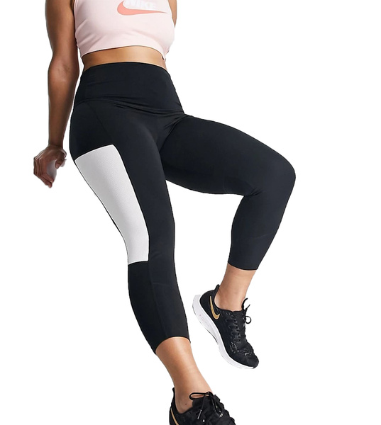 Czarne Damskie Legginsy Nike Air Running 7/8 DN5156010 1X Plus Size